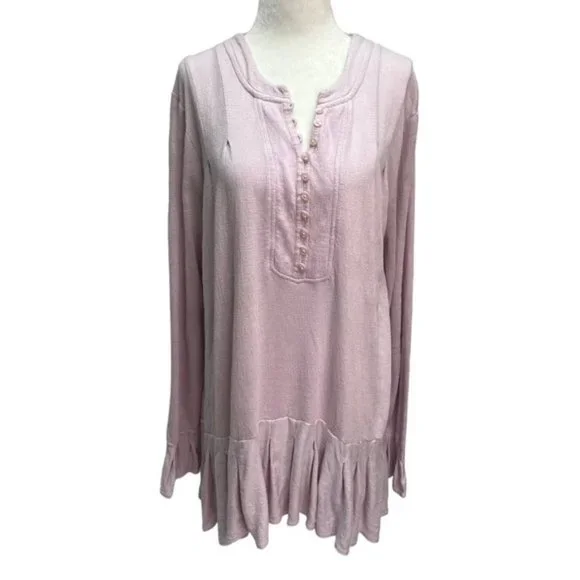 FREE PEOPLE 'Your Girl Tunic' Pink Size M - Picture 4 of 12